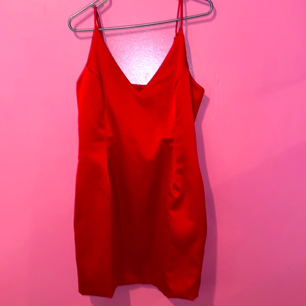 Beautiful red satin double lined dress